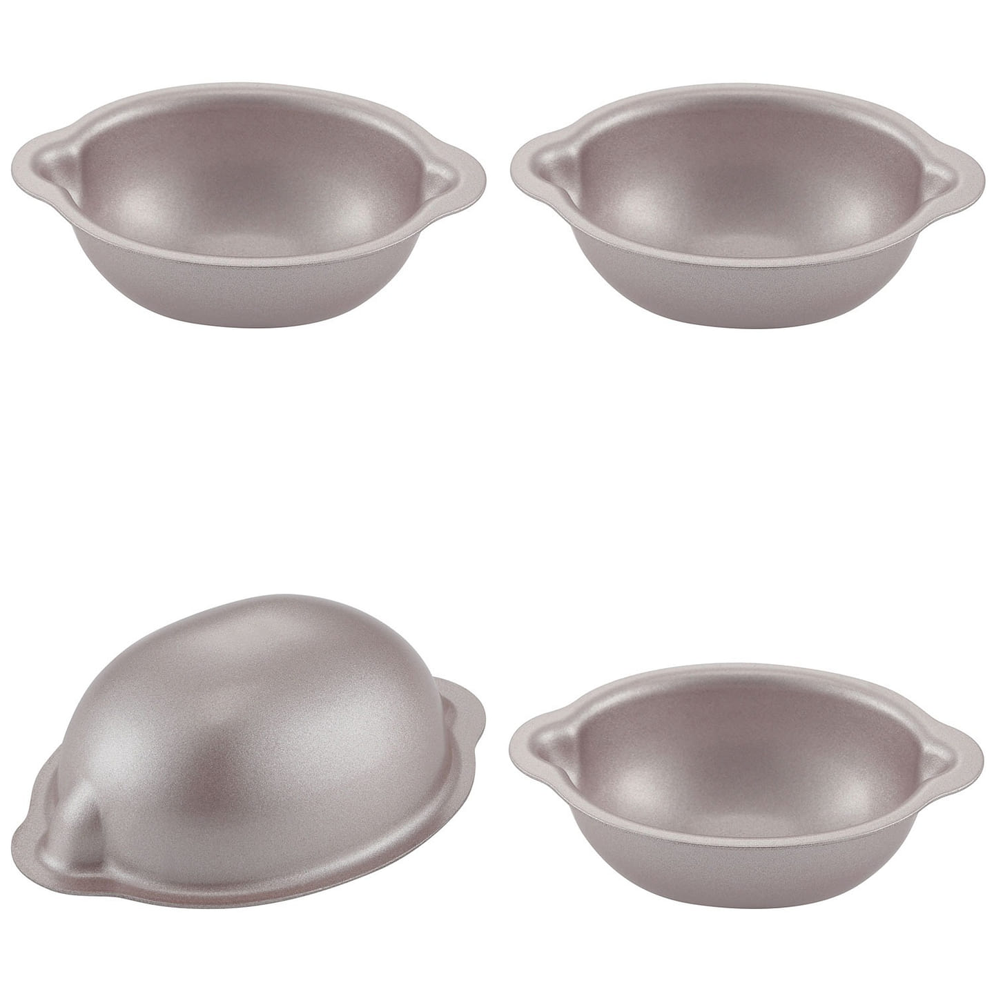 CHEFMADE 3.5-Inch 4Pcs Non-Stick Mini Cake Pan Set 1 each