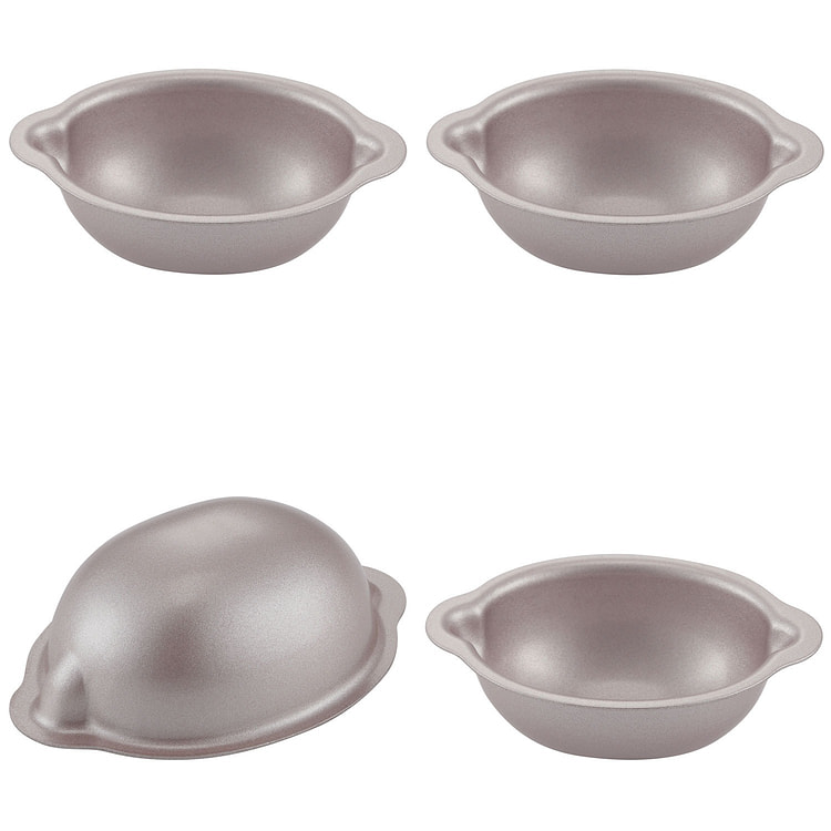 CHEFMADE 3.5-Inch 4Pcs Non-Stick Mini Cake Pan Set