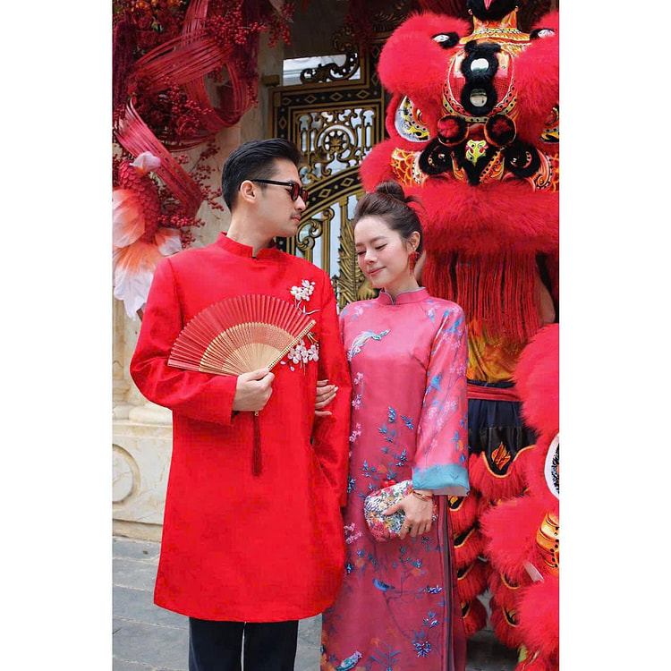 Cocolili Size L B1301 Silk Ao Dai Nam 1 each