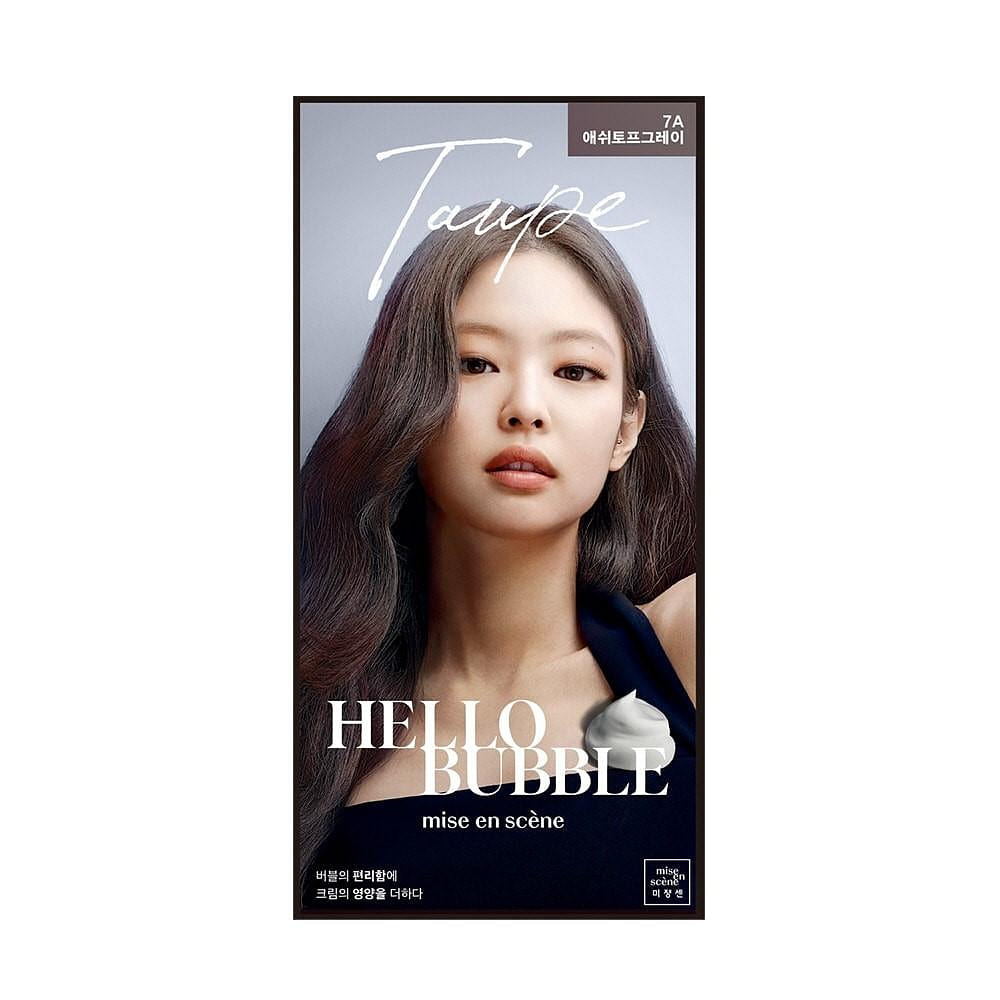 Hello Bubble x BLACKPINK Hair Dye 7A Ash Taupe Gray 1 box
