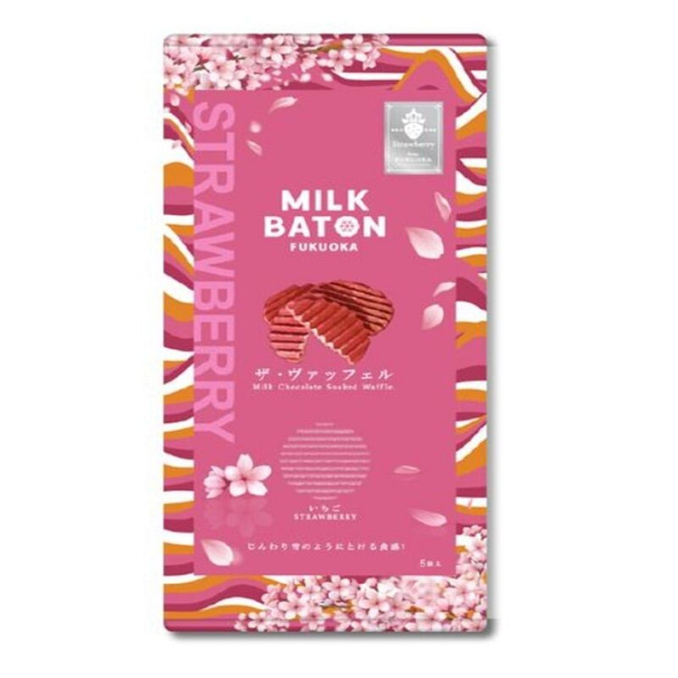 MILK BATON The Waffle Strawberry Flavor 5pcs