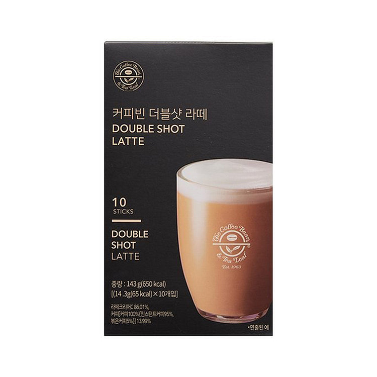 Coffe Bean Double Shot Latte 10p 1 each