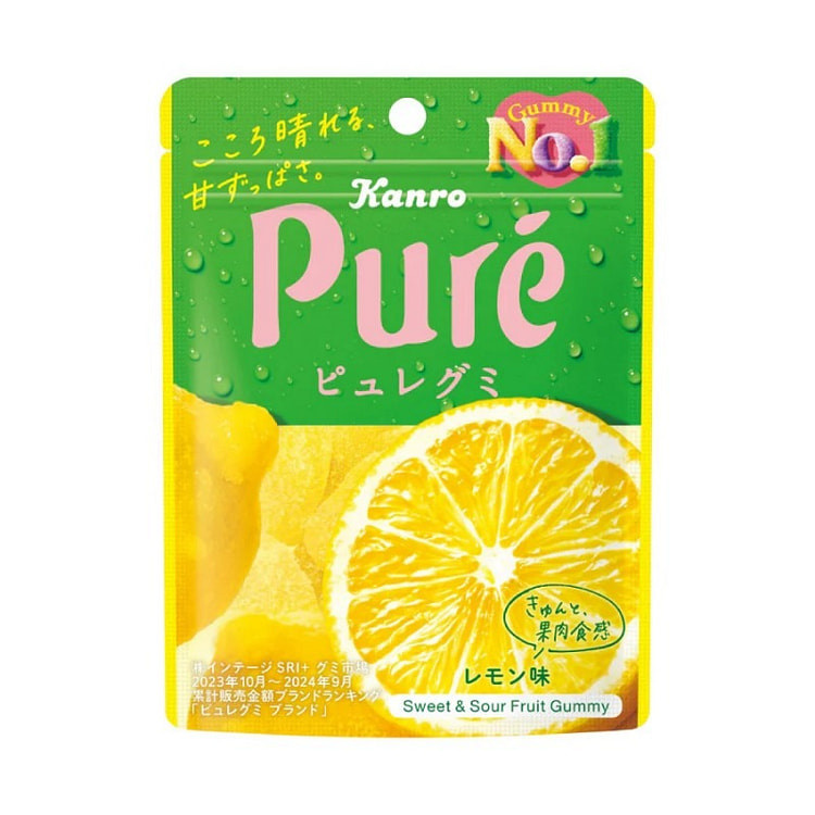 KANRO Pure natural juice lemon juice gummies 56g