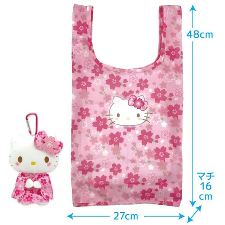 ナカジマコーポレーション ぬいぐるみエコバッグ 桜着物 ハローキティ 1 カウント