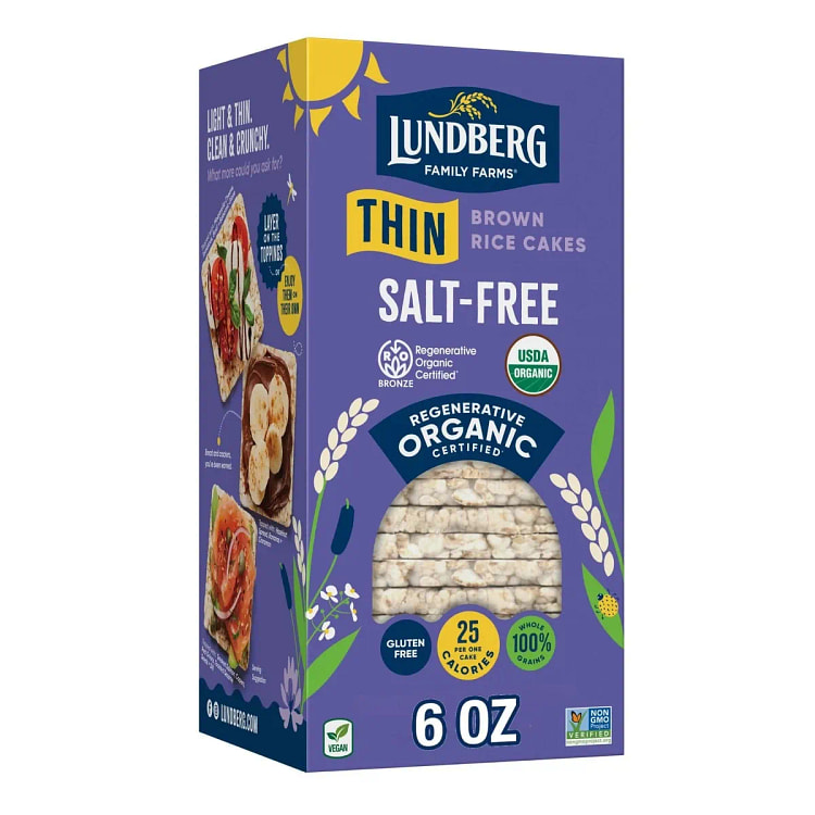 Lundberg Organic Thin Stackers 6Oz Brown Rice Snac 50 pack