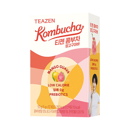 Kombucha Tea Powdered Beverage Mix 10 Sticks Mango Guava 1 each