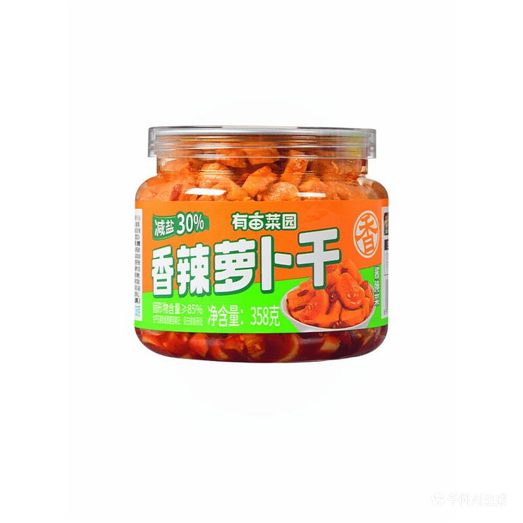 Spicy pickled radish, a mildly spicy appetizer 358 g