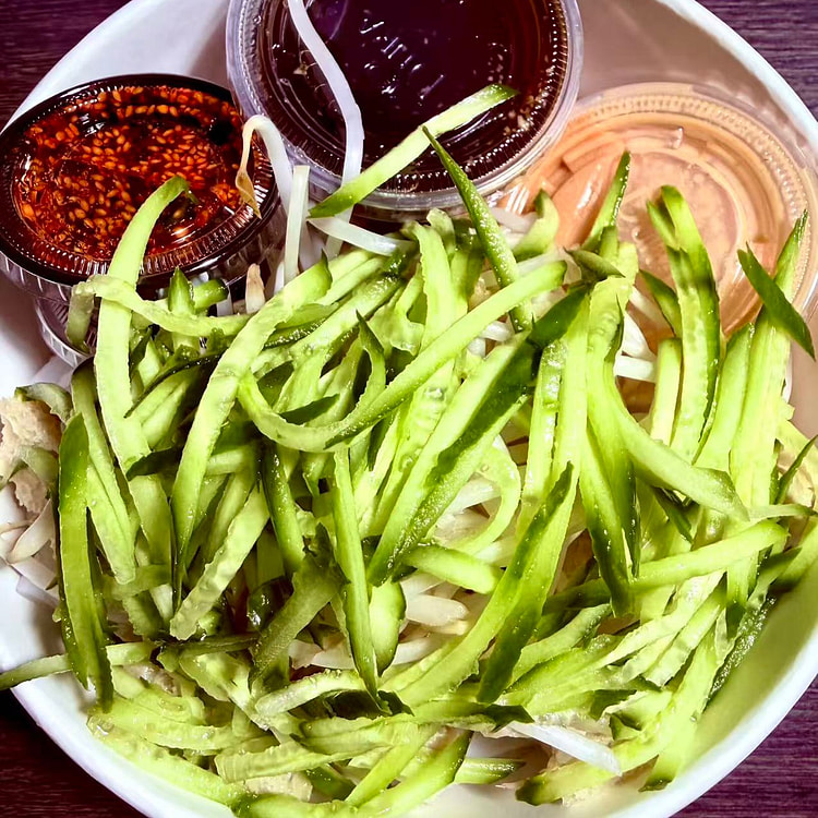 Handmade Xi An Spicy Cold Rice noodle with Tofu 1 each