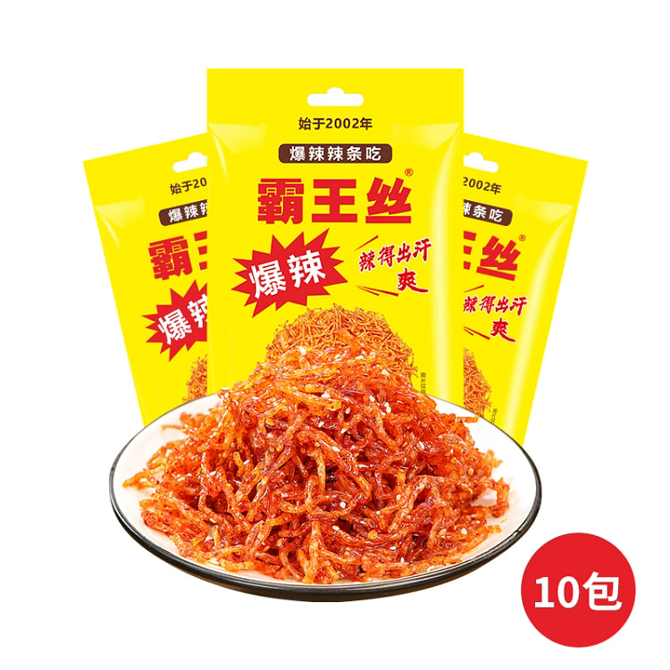 霸王丝辣条10包爆辣180g 180 克