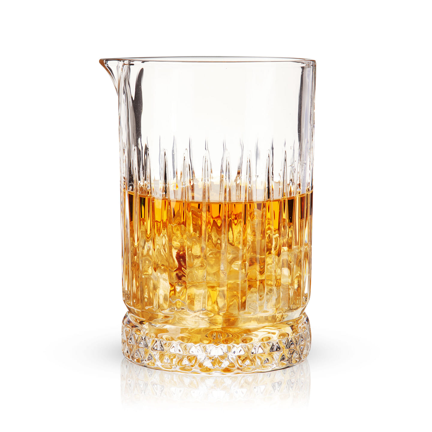 Viski Pedestal Cocktail Mixing Glass, Bartender and Bar accessories, Crystal Pitcher, Bartending Glasses Perfect for Mixing Old Fashioned, Manhattan, Negroni, 23 Oz. 17 oz
