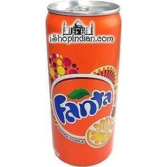 Fanta Orange Flavor Soda, Can, India, 300 ml can 300 ml