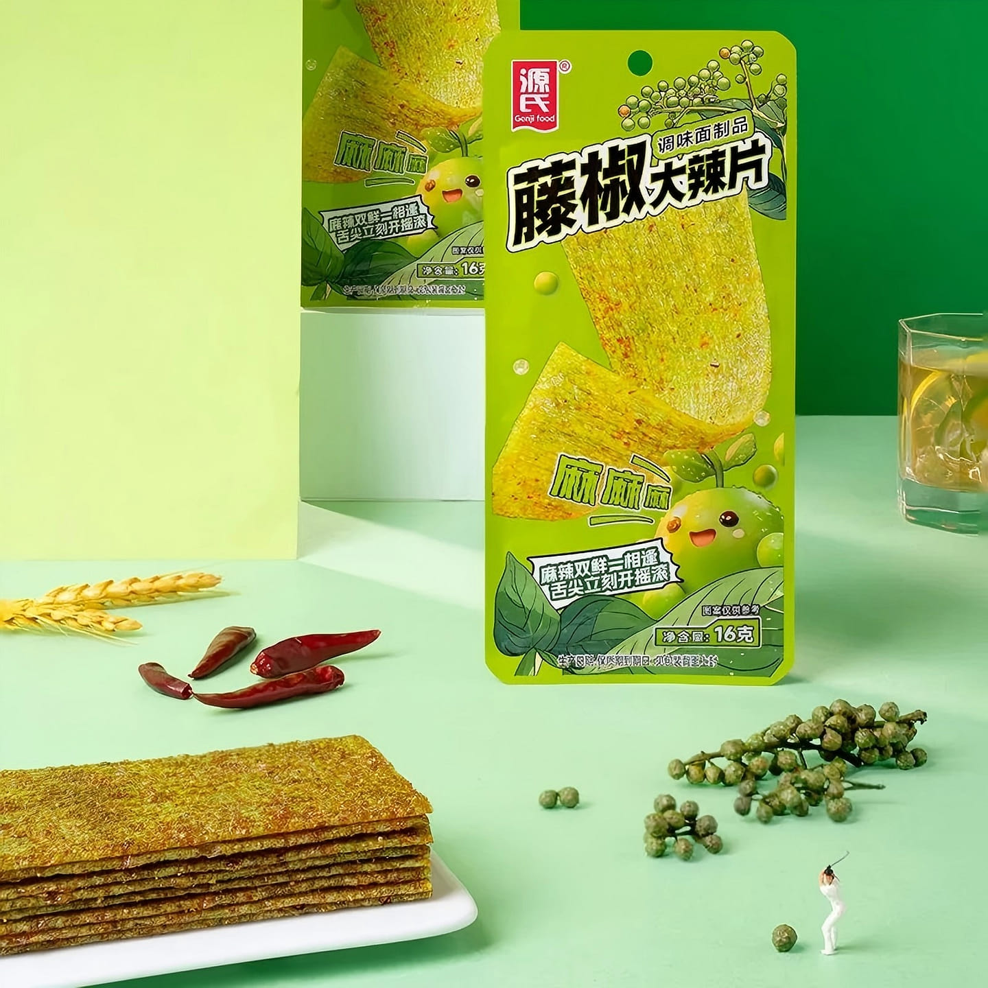 Rattan pepper spicy snacks 16g*9 bags 144 g