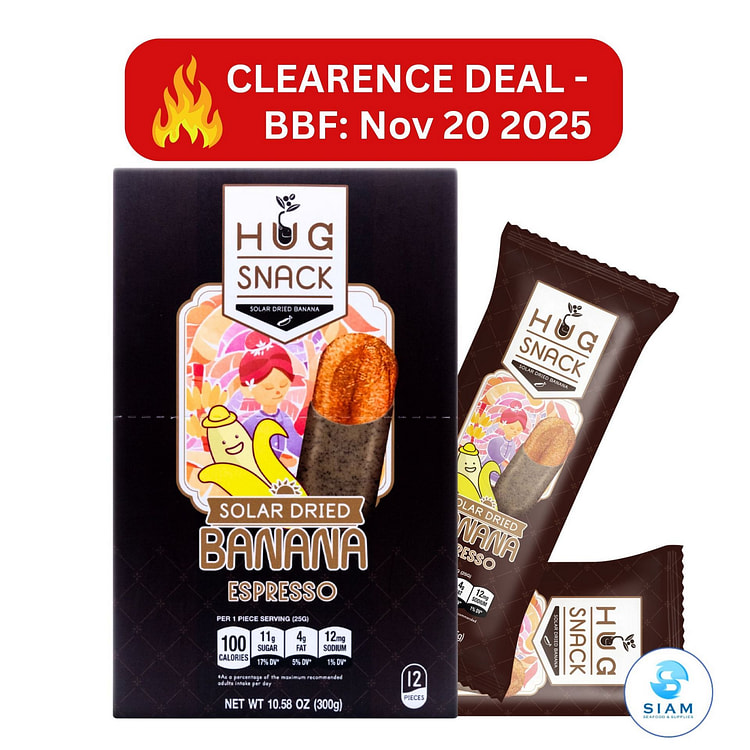 Hug Snack太阳能香蕉干浓缩咖啡（盒装12个 12 个