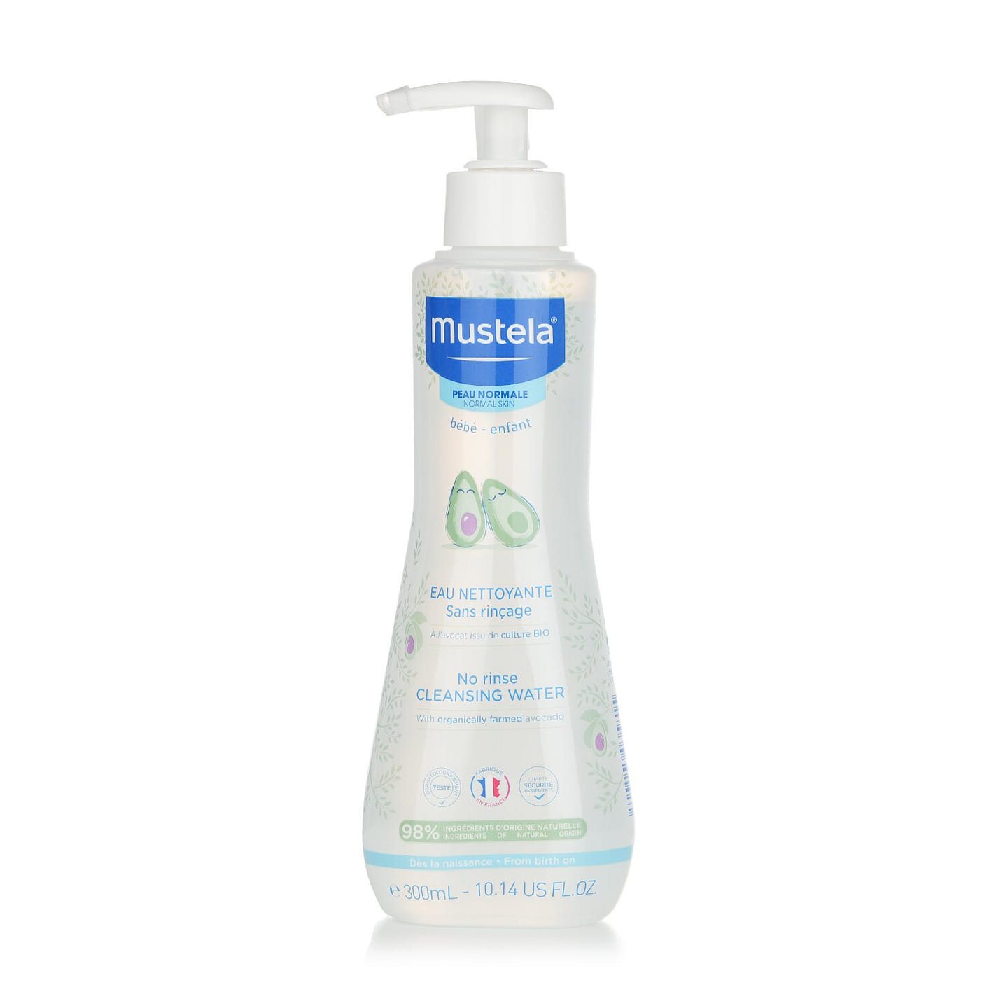 Mustela No Rinse Cleansing Water (Face & Diaper Area) - For Normal Skin 300ml/10.14oz 300 ml