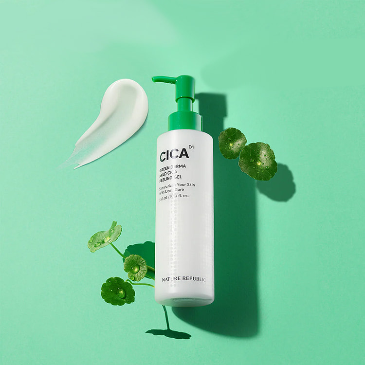 NATURE REPUBLIC REPUBLIC Green Derma Mild Cica Peeling Gel 155ml => Gel Tẩ 