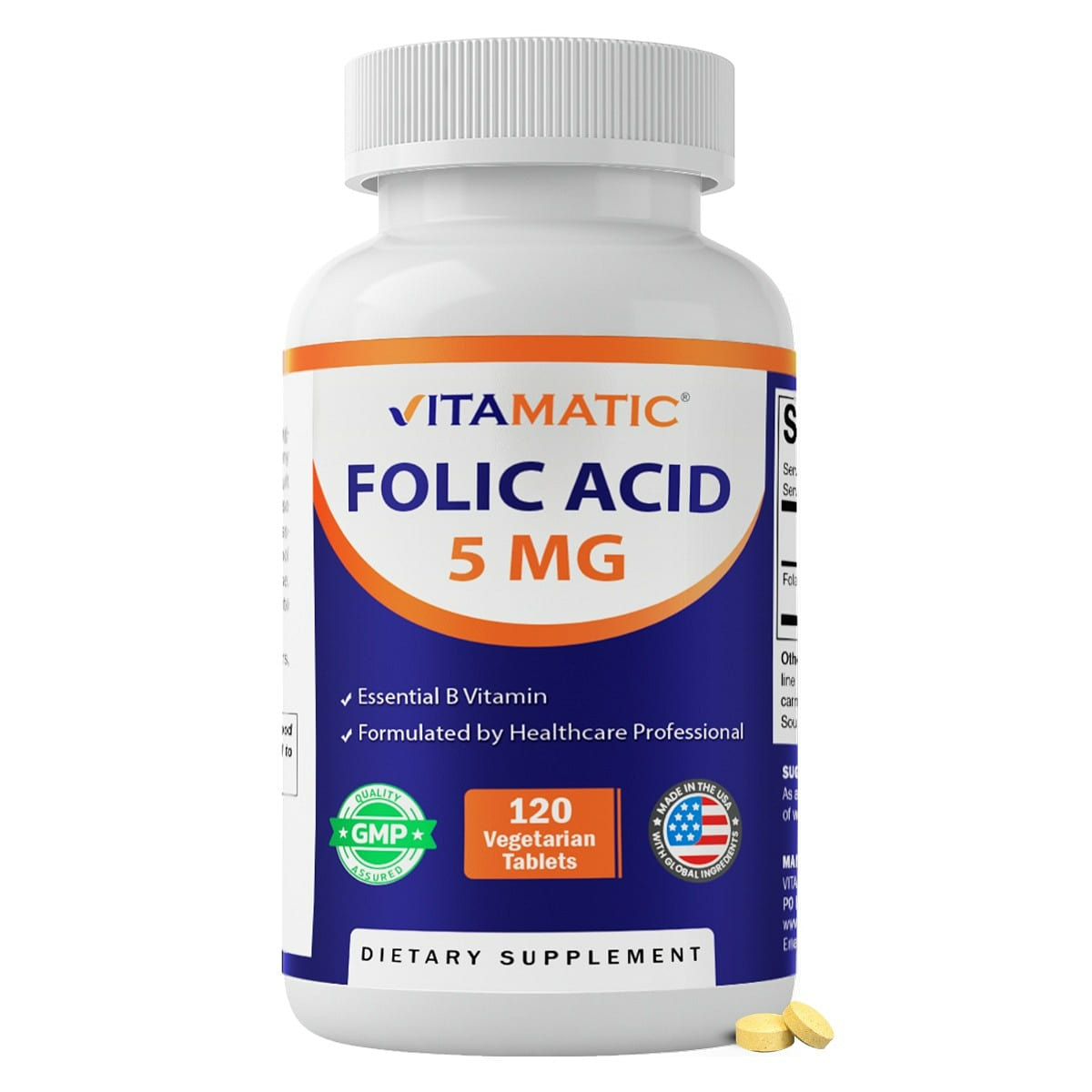 Folic Acid 5mg – 120 Tablets 1 each