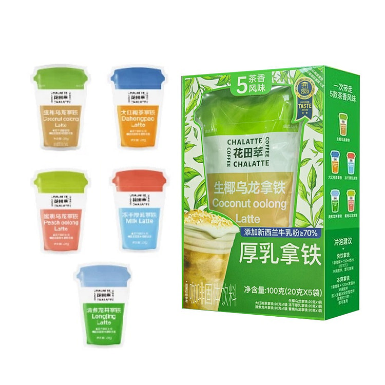 CHALATTE Rich Milk Latte5Tea-Flavor  InstantCoffee 100 g
