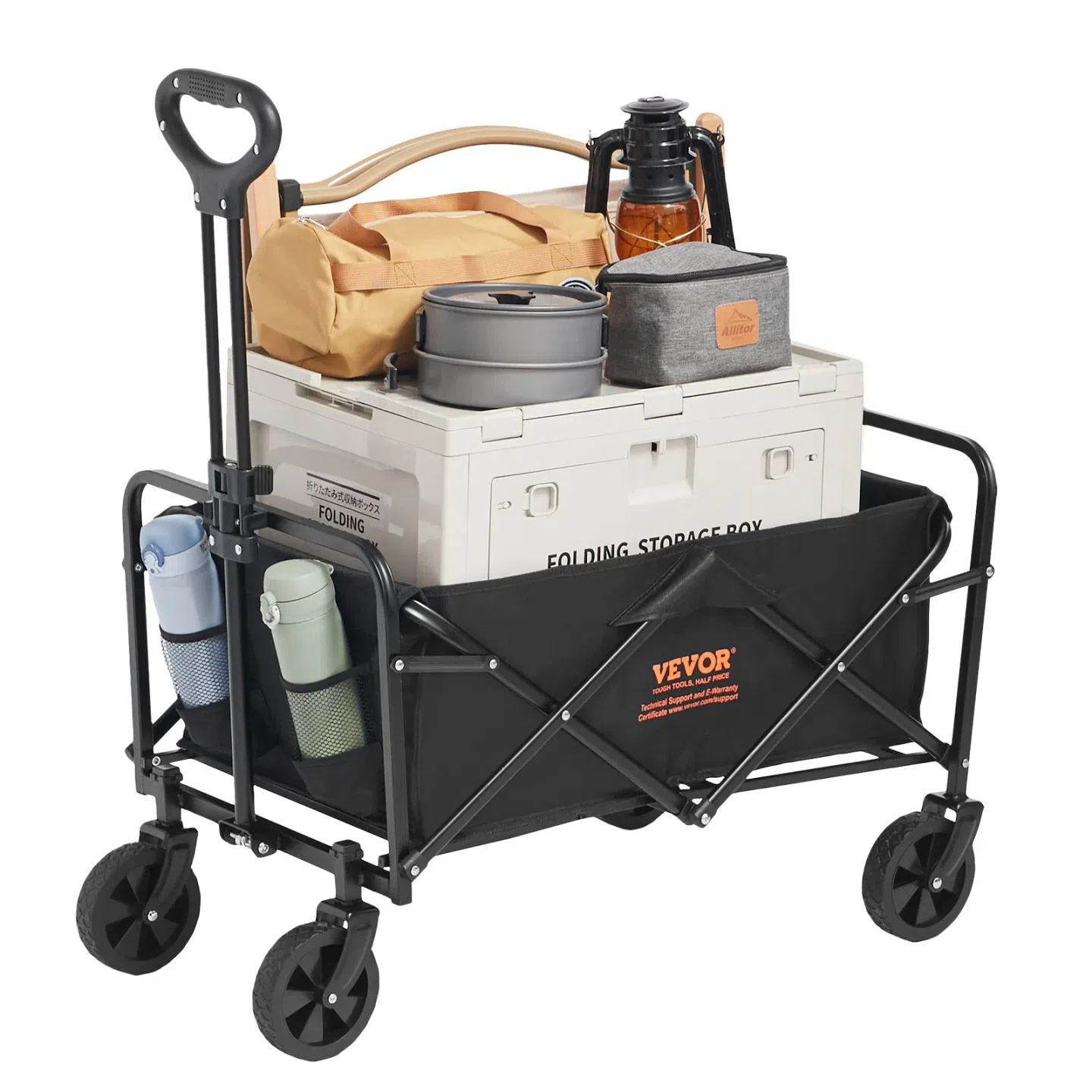 2 cu.ft Collapsible Folding Wagon Beach Wagon Cart 1 count