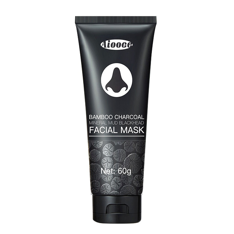 Aiooce竹炭矿物泥吸黑头面膜 60 克