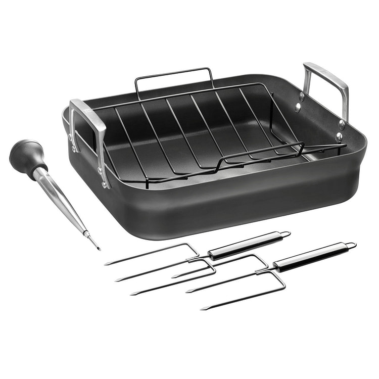 ZWILLING 14in Aluminum Hard Anodized Roasting Pan 1 each