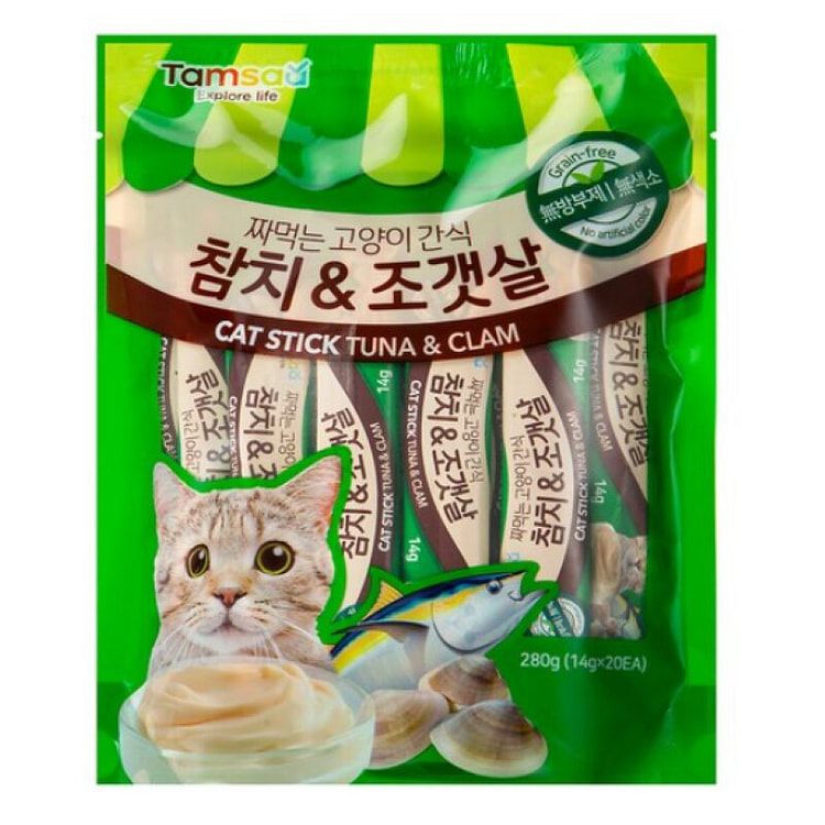 猫零食混合味（金枪鱼/蛤蜊肉），14g * 20个