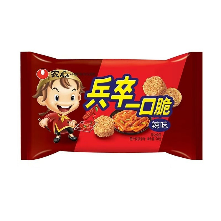 【农心】兵卒一口脆 童年回忆零食 《辣味 》1袋 (min 3)