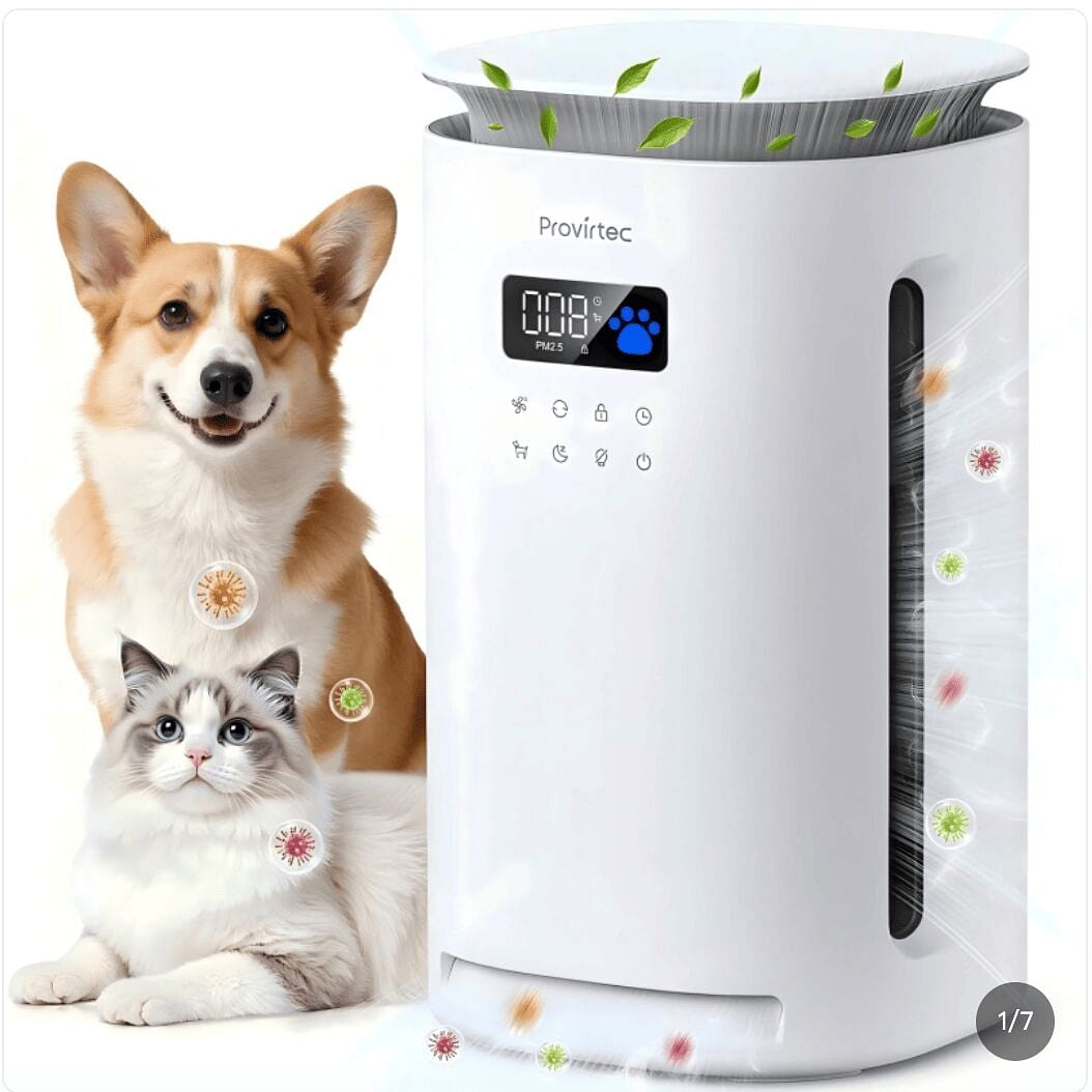Provirtec Pet Air Purifier For Home With 4 Washabl 1 case