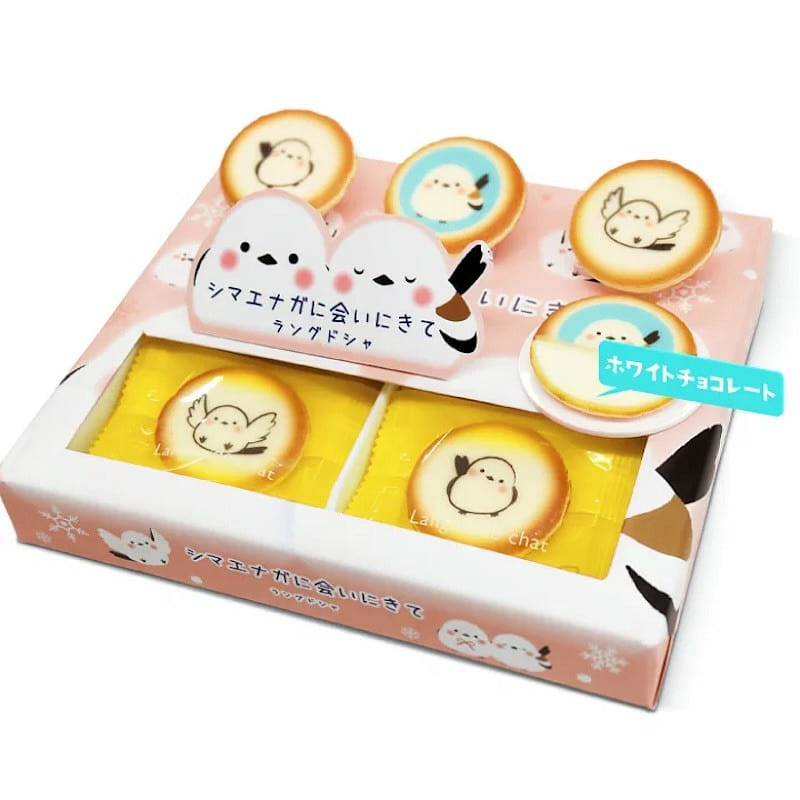 Hokkaido Long-tailed Tit Langue de Chat 10 pieces 1 box