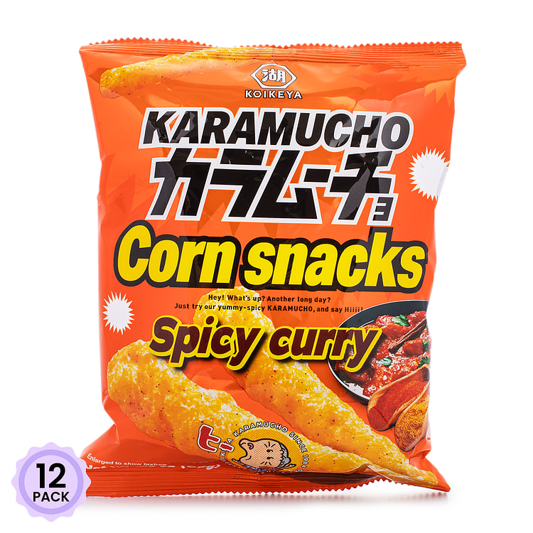 湖池屋 玉米脆条 香辣咖喱味 65 克*12 包
