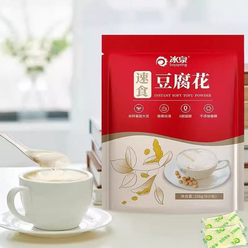 Bingquan instant tofu pudding 256g * 1 bag of soybean milk tofu pudding bean curd jelly served with sauce powder breakfast afternoon tea 256 g