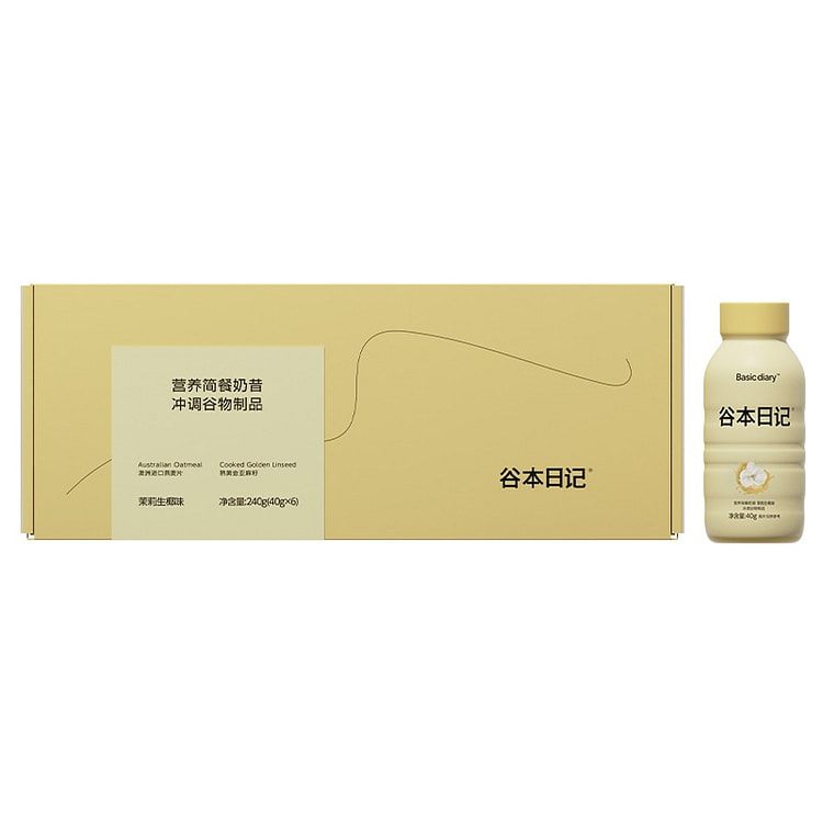 谷本日记 营养简餐高蛋白奶昔#茉莉生椰味 6瓶/盒 240 克