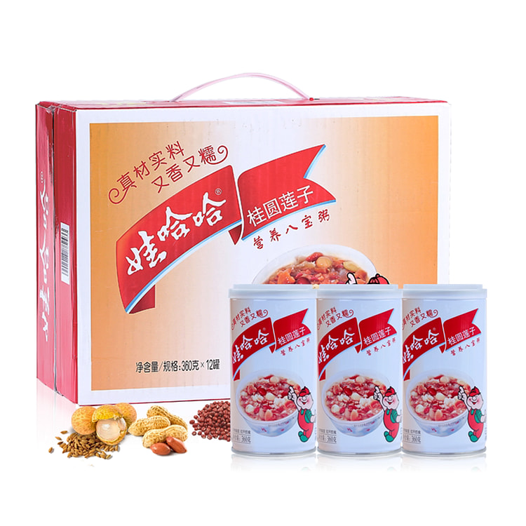 娃哈哈 桂圆莲子八宝粥 12罐*360克
