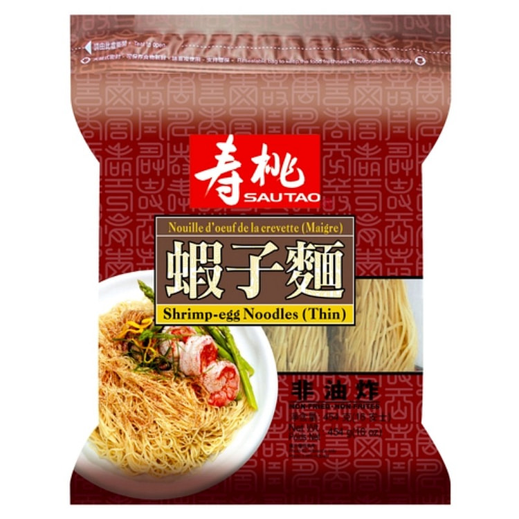 寿桃牌 袋装 虾子面 幼条