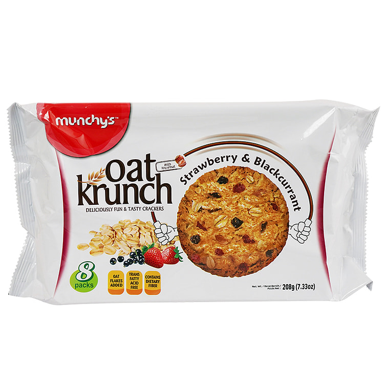 Oat cookies Blackcurrant Strawberry 208g*1bag 208 g