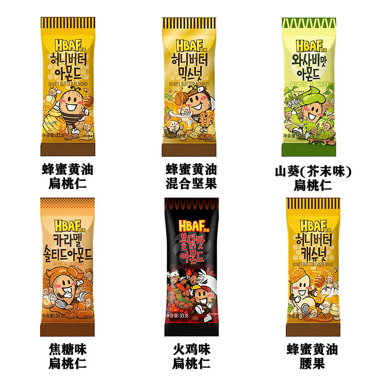Korean Tom Farm Almond  Nuts 6 Flavor