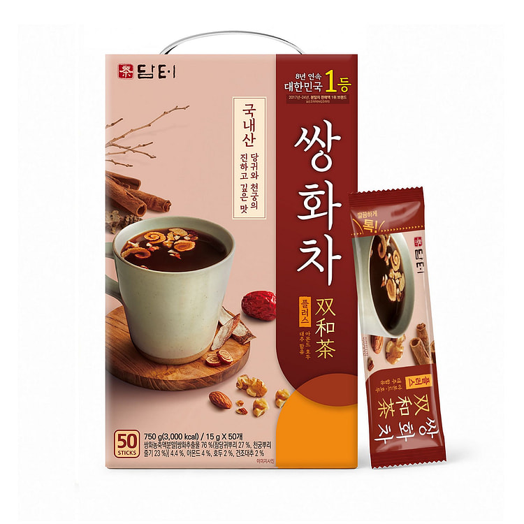 Damtuh Ssanghwa Tea Korean Herbal 50 Sticks 15 g