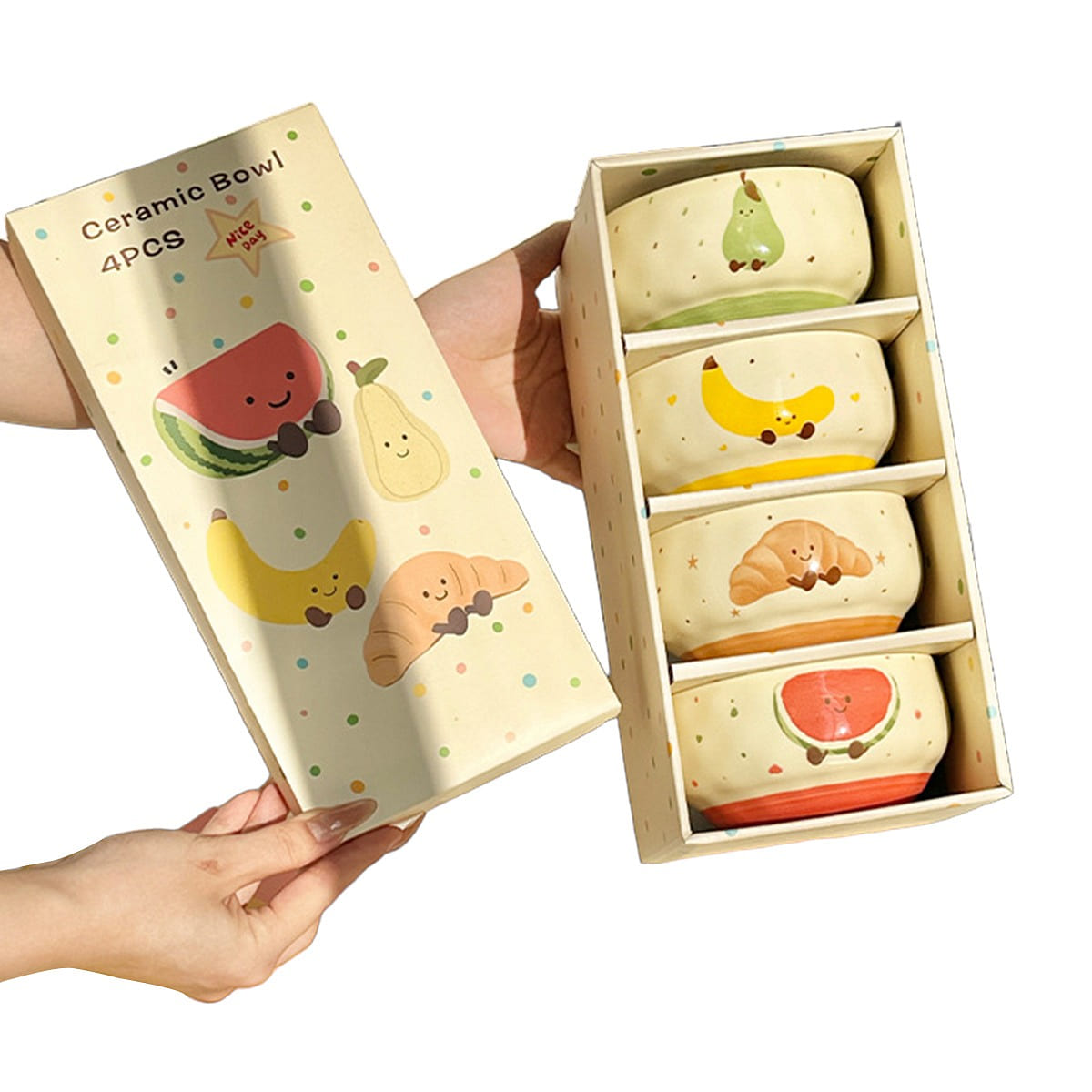 Ceramic bowl – 4.65 inches, 4 pieces per pack 1 box
