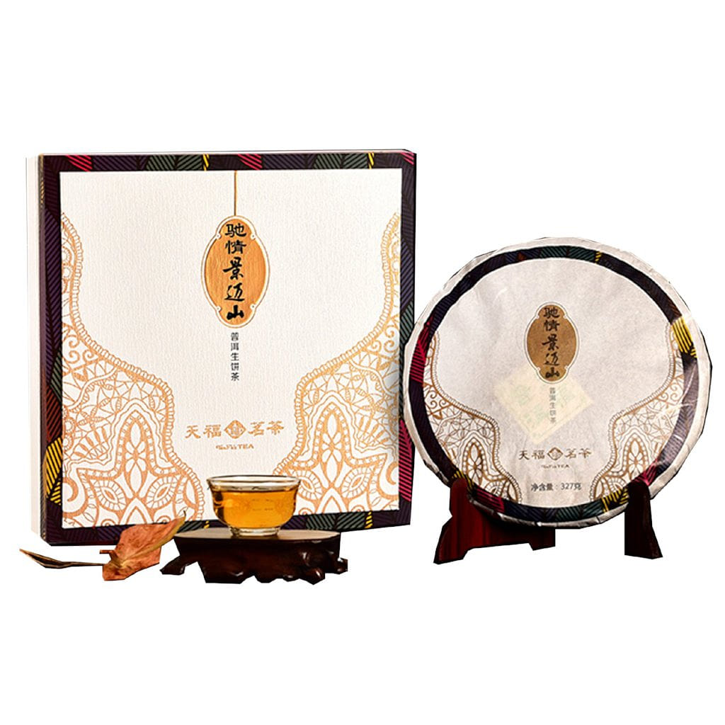 China [Tenfu Tea] Chi Scenario Maishan Pu’er Raw Cake Tea(327g/11.5oz) 1 box