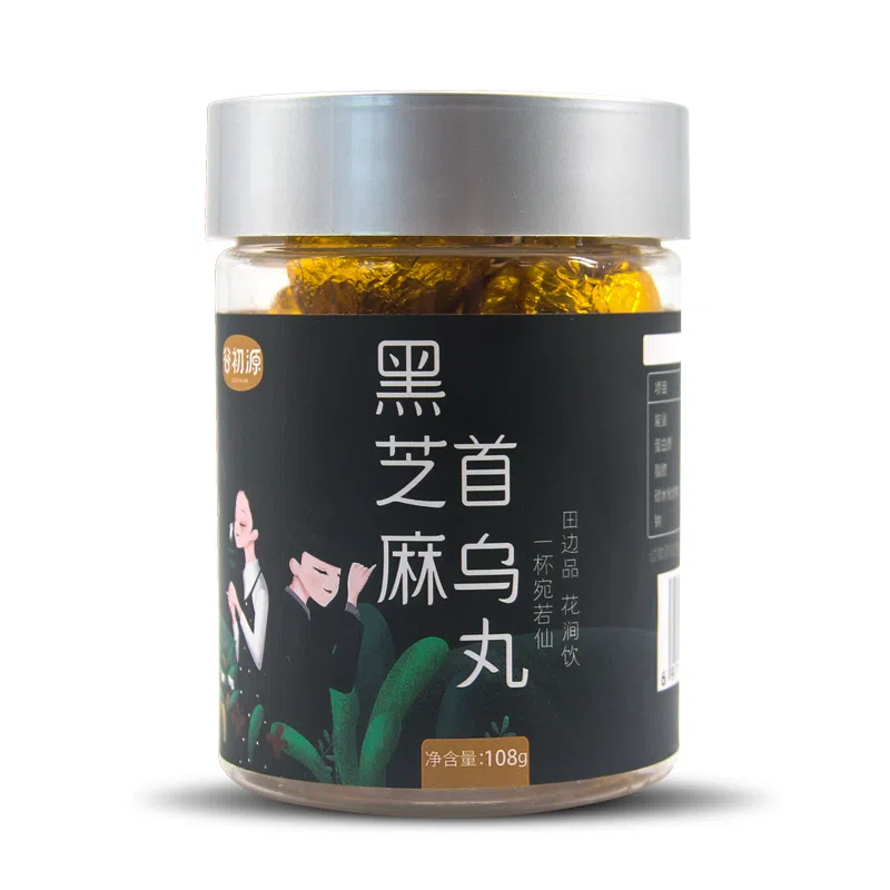 谷初源 黑芝麻丸純手工黑芝麻球即食1罐 108 克