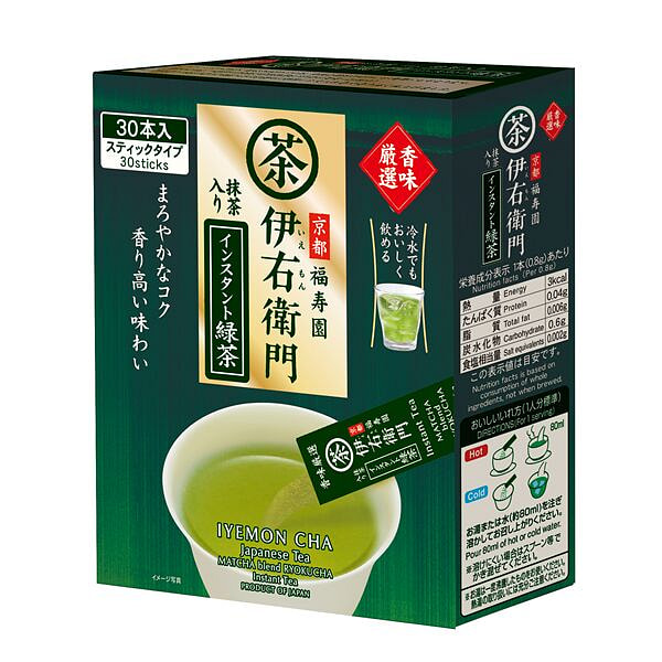 伊右卫门 速溶抹茶绿茶棒 30支