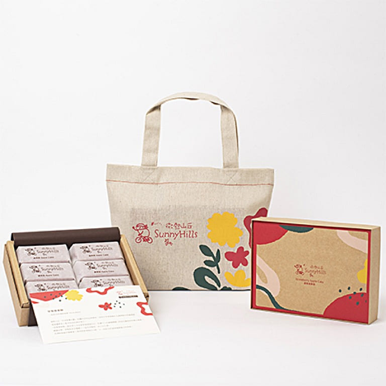 Sunny Hills 6pcs Strawberry & Apple Cake Gift Box 270 g