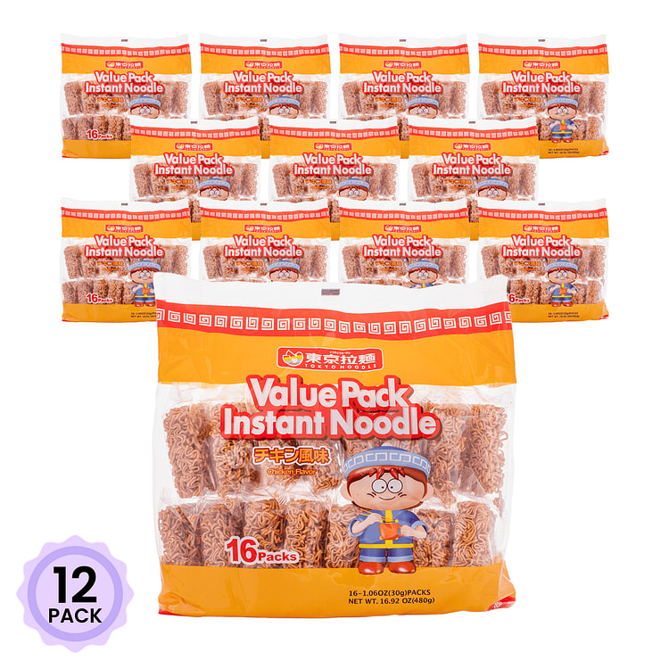 东京拉面 鸡肉味方便面(16包/袋） 16.92 盎司*12 包
