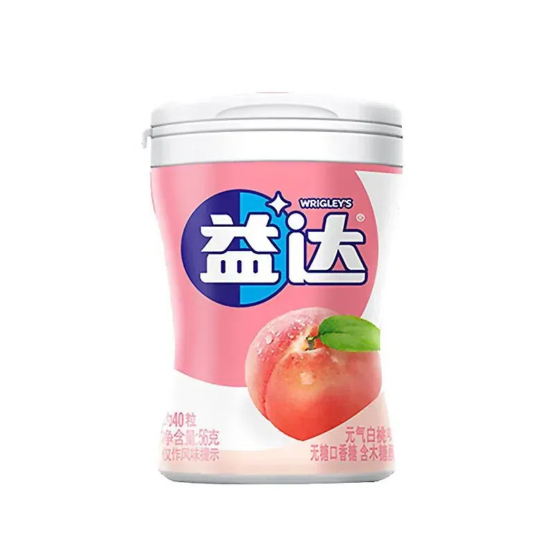 Chewing gum white peach flavor 56g 56 g