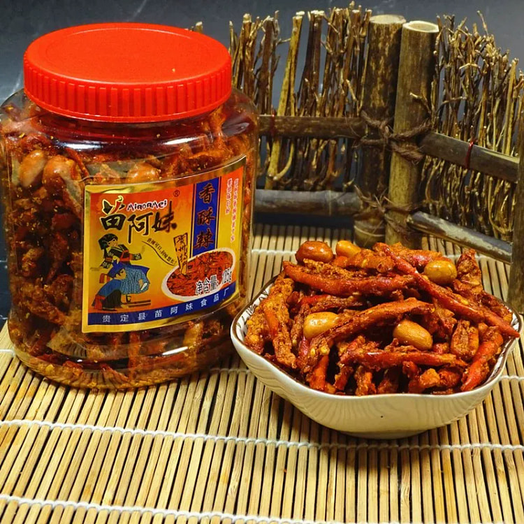 贵州特产苗阿妹香酥辣 油炸小吃麻辣零食