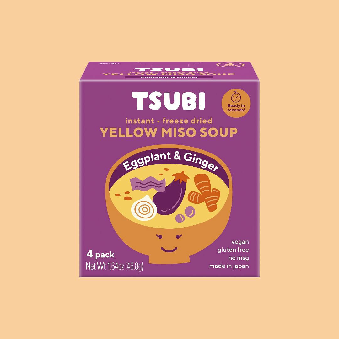 Yellow Miso with Eggplant & Ginger Pack of 4- 1 box