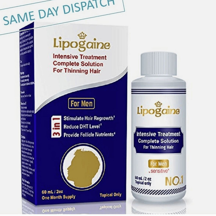 LIPOGAINE FOR MEN HAIR LOSS REGROWTH ANTI DHT SCAL 1 bottle