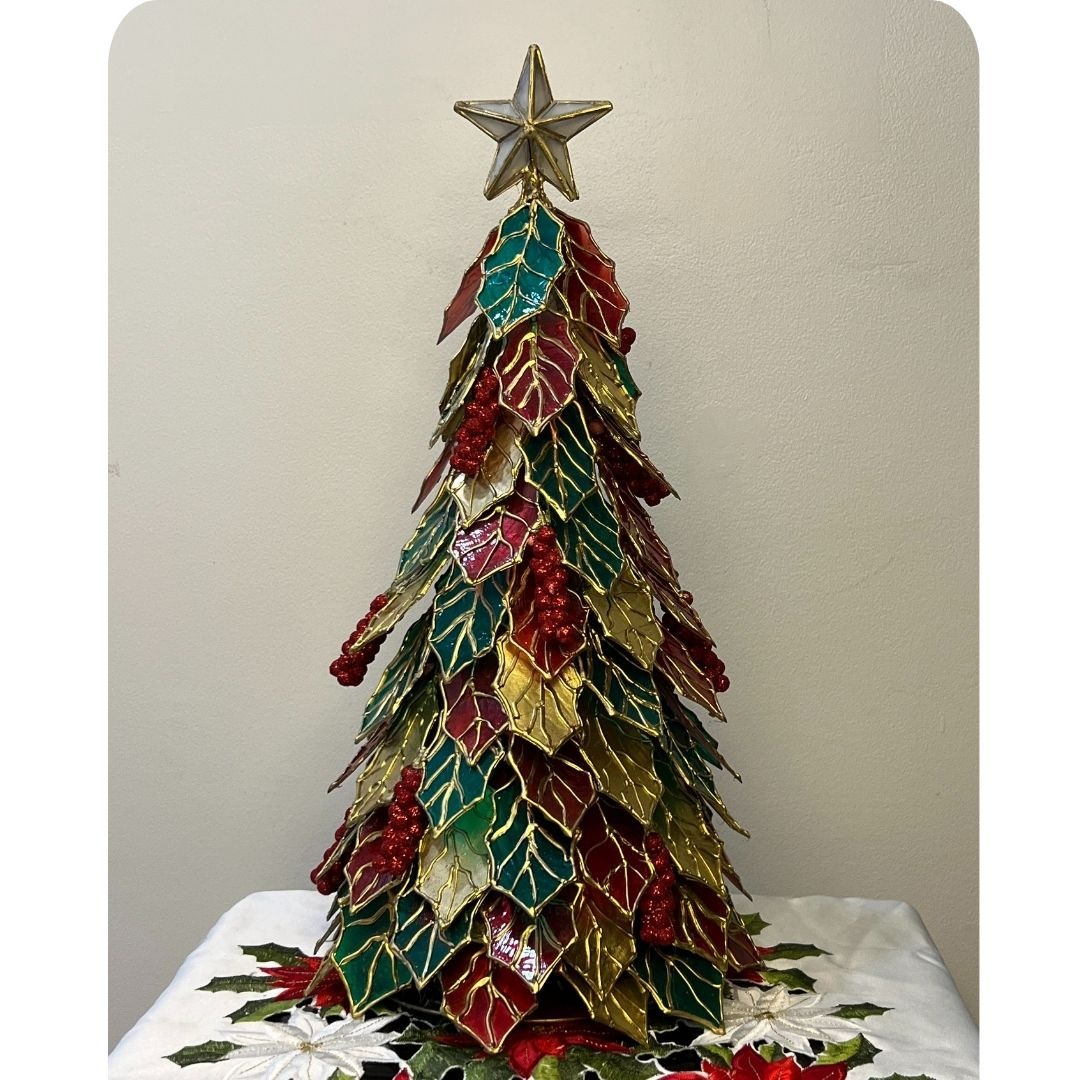 Capiz Decorative Christmas Tree 23in 1 each