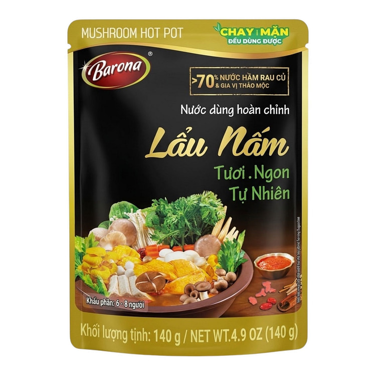 [Barona] Mushroom Hot Pot Nuoc Dung Lau Nam 140 g