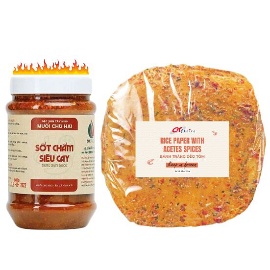Spicy Dipping Sauce and Shrimp Paper Combo
