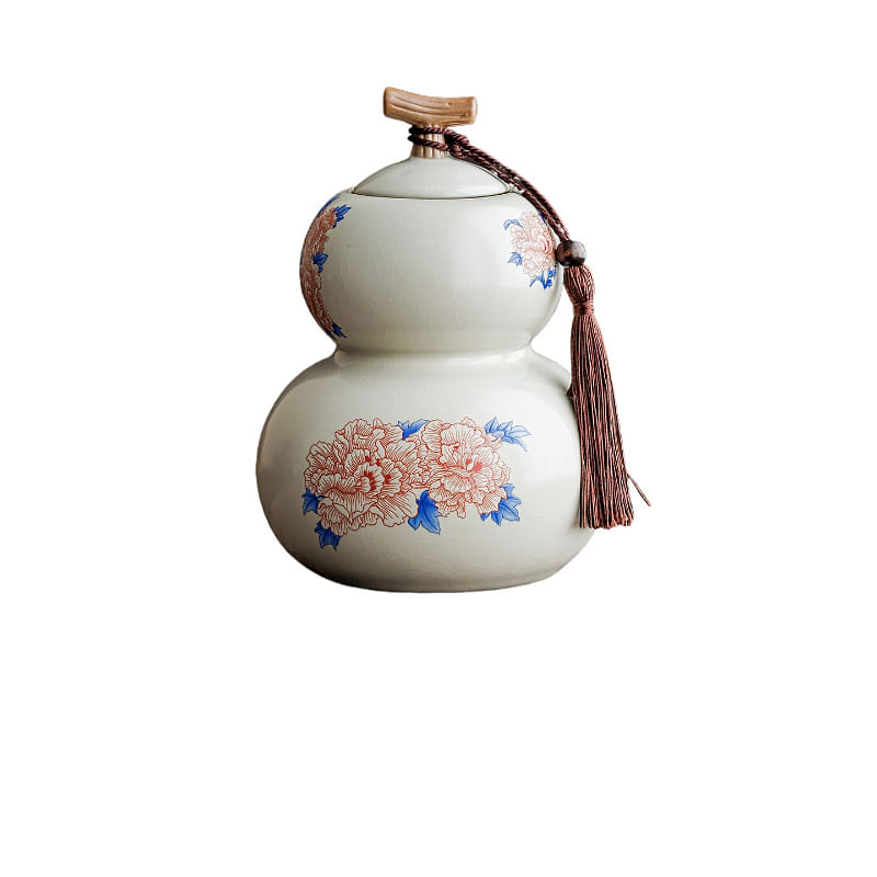 Ru kiln gourd tea jar 11.5 * 16cm 1 box